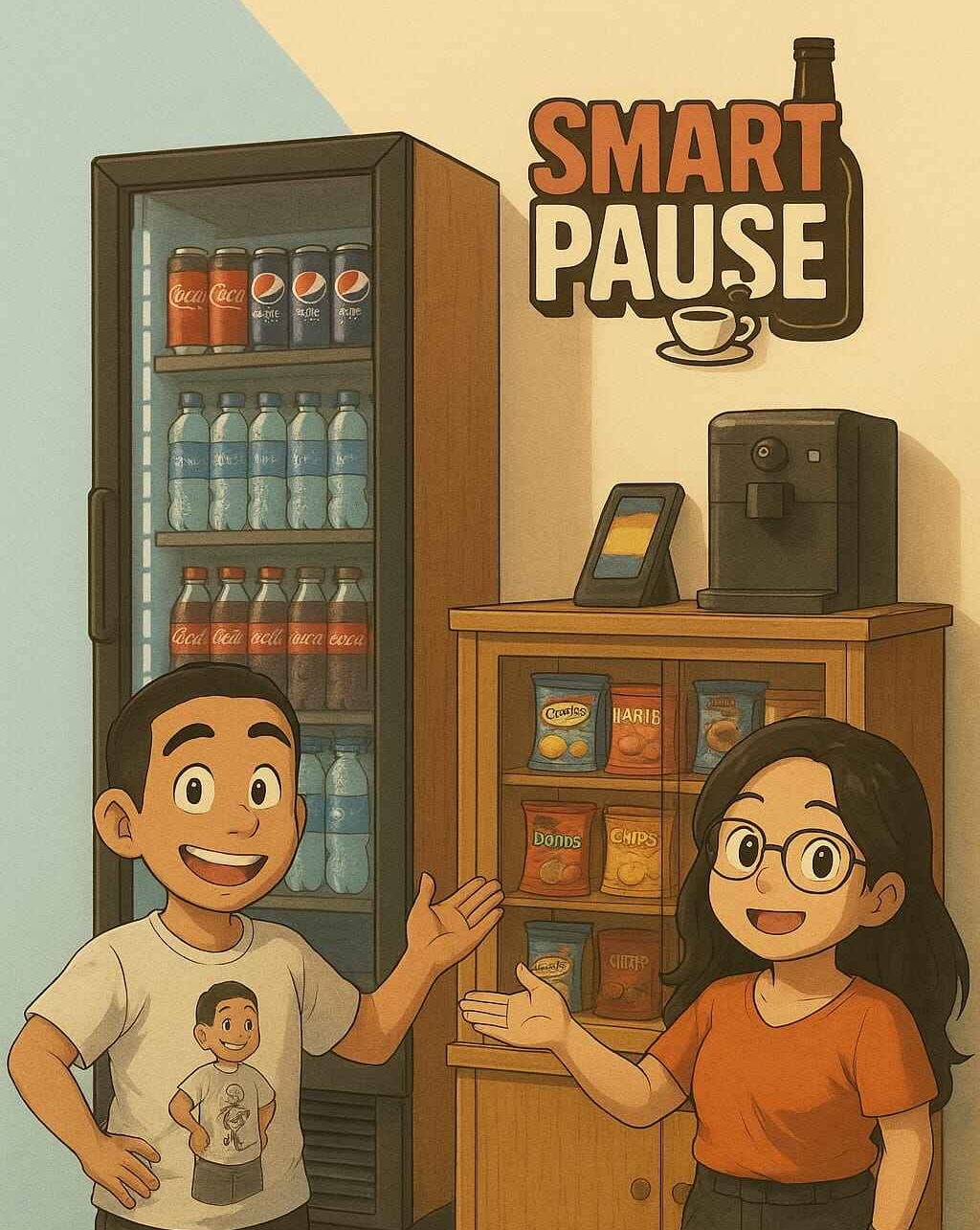 Retrato gerado por IA em estilo cartoon